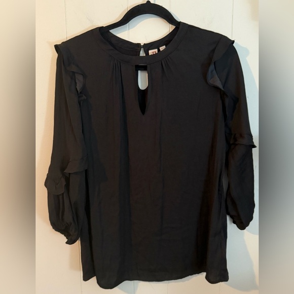 Dolan Left Coast Collection Anthropologie 3/4 sleeve Ruffle Tee top size S - Picture 1 of 9
